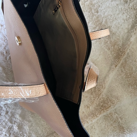 New Jessica Moore Peach Luxe Handbag Tote Purse - Picture 5 of 12